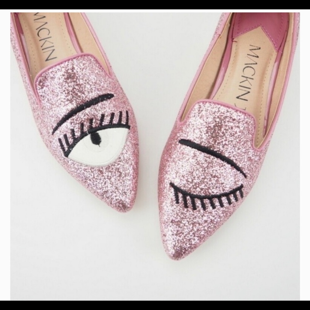 Glitter wink flats